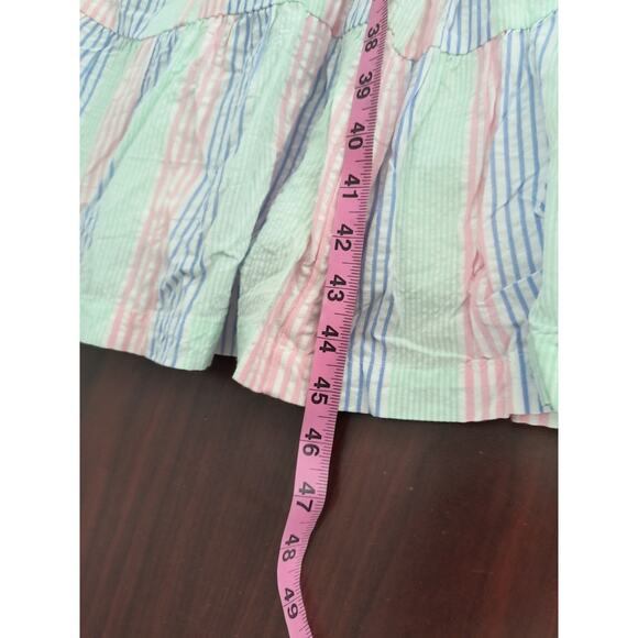 Ruffle Butts Smocked Maxi Dress Women's Sz M Multicolor Striped Tiered Ruffled - Picture 11 of 16